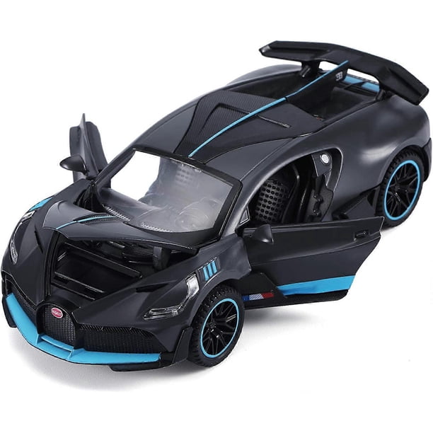 Bugatti Divo Diecast Metal Model Cars for Boy Toys Age 3-12 Pull Back Vehicles with Music Doors and Hood Can Be Opened(Gray)