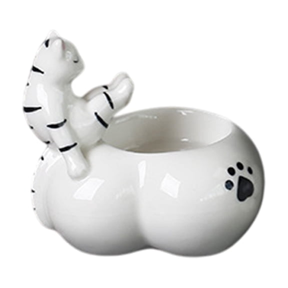 Zmeidao Cat Tealight Candle Holder, Ceramic Cat Candle Holder Kitten Tealight Holder, Lovely Gifts for Cat Lovers