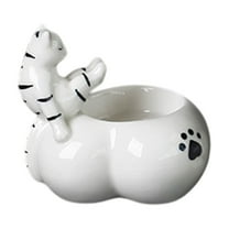 JoyMoreHome Christmas Candle Holder, Cute Ceramic Cat Candle Holder for Table Display, Decorative Candle Holder, Candle Holder Gift for Cat Lovers, Holiday Party