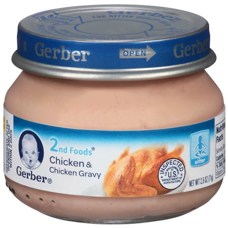 Gerber 2nd Foods Chicken & Chicken Gravy Baby Food, 2.5 oz - Walmart.com