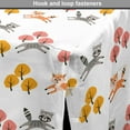 thumbnail image 4 of Animal Dog Crate Cover, Little Raccoons and Foxes Jumping in Abstract Autumn Forest Trees, Easy to Use Pet Kennel Cover for Medium Large Dogs, 35" x 23" x 27", Multicolor, by Ambesonne, 4 of 6