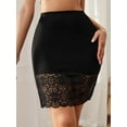 thumbnail image 3 of 3 Pack Women's Half Slip with Floral Lace, Above the Knee Length Underskirt for Under Dresses - Extender, 3 of 10