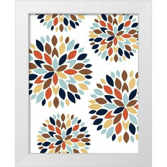 Robinson, Tamara 15x18 White Modern Wood Framed Museum Art Print Titled - Flower Petal Burst