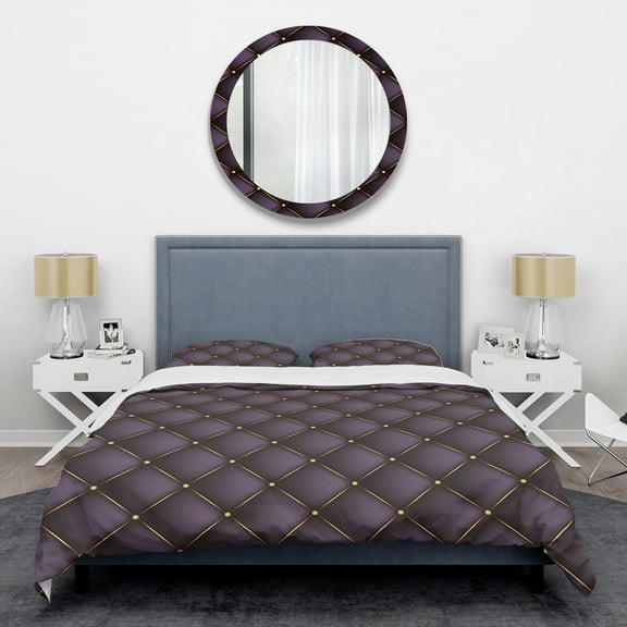 Designart 'Quilted pattern' Mid-Century Modern Duvet Cover Set
