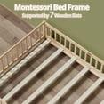thumbnail image 6 of Queen Size Floor Bed,Pine Wood Montessori Floor Bed with Safety Guardrails and Reinforced Slats Support,Queen Size Bed Frame for Girls and Boys,No Box Spring Needed,Quick Assembly,Natural, 6 of 7