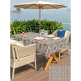 thumbnail image 5 of Outdoor Tablecloth with Umbrella Hole for Patio/Picnic/Party/Camping, Brown Floral Abstract Waterproof Table Cloth Rectangle Table Cover Washable, Vintage Ethnic Bohemian Flowers (60"x 84"), 5 of 8