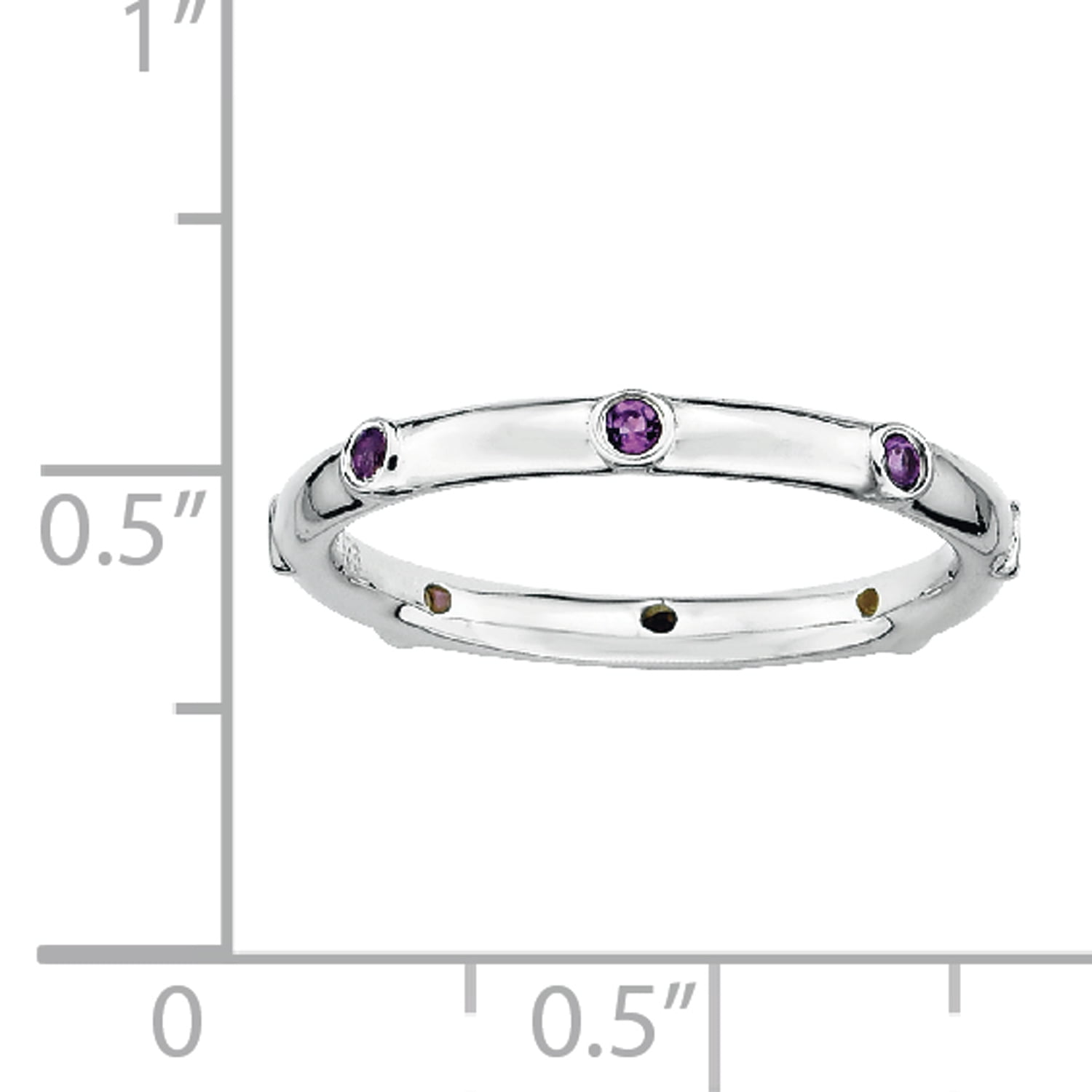 Stackable Expressions Amethyst Sterling Silver Ring