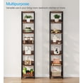 thumbnail image 6 of Tribesigns 75 inches Tall Bookshelf, Narrow Bookcase Skinny Open Storage Display Rack for Home Office, Brown, 6 of 6