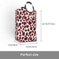 thumbnail image 3 of DouZhe 50L Rectangular Laundry Basket, Purple Leopard Print Spots Prints Waterproof Foldable Laundry Hamper with Aluminum Handles, 3 of 6