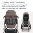 thumbnail image 4 of UPPAbaby Vista V3 Stroller - Full-Size Single-to-Double Stroller System - Toddler Seat, Bug Shield, Rain Shield, and Storage Bag Included - Theo (Dark Taupe/Silver Frame/Chestnut Leather), 4 of 5