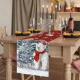 thumbnail image 2 of Red Bear Christmas Table Runner 70 Inches Long, Cotton Linen Table Runner Dresser Scarf, Xmas Tree Snowflake Fabric Tablerunners for Dining Coffee Tables Wedding Holiday Party 13"x70", 2 of 8
