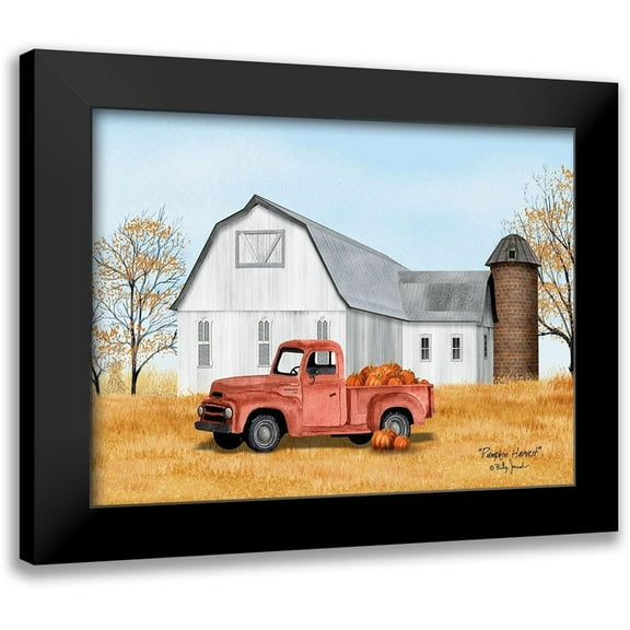 Jacobs, Billy 14x12 Black Modern Framed Museum Art Print Titled - Pumpkin Harvest