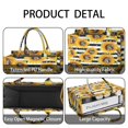 thumbnail image 4 of Large Capacity Tote Bag,Black White Stripe Leopard Sunflower Pattern Handbag Fashion Luxury Tote Bag,15.7"x13"x 5.1" Inches,Laptop Compatible, 4 of 6