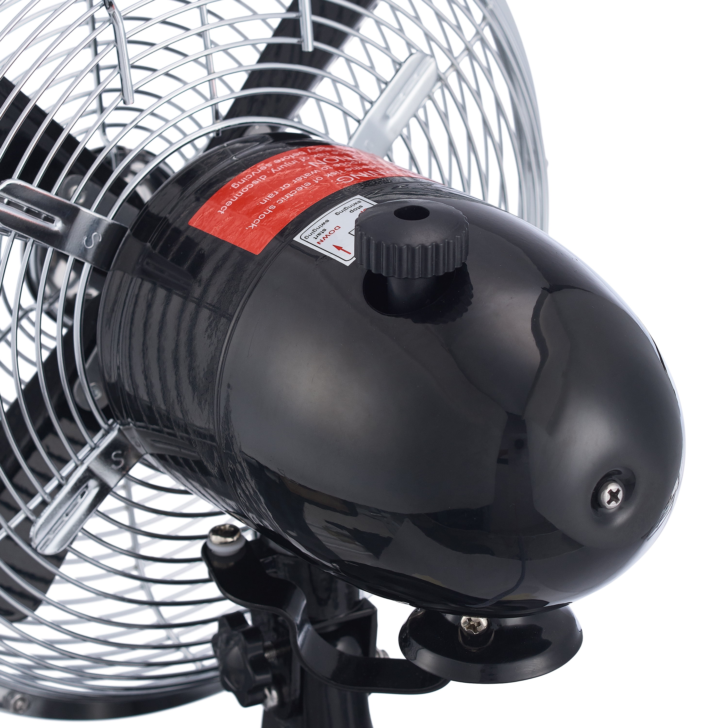 Better Homes & Gardens 8" 3-Speed Black Retro Metal Tiltable-Head Oscillating New Table Fan
