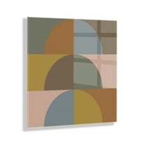 Kate and Laurel x Apricot   Birch Collaboration Autumn Vibes Modern Acrylic Art, 23x23, Decorative Colorful Abstract Wall Decor