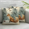 thumbnail image 3 of GOSMITH  Winter Wonderland Decorative Throw Pillow Covers, Snowy Forest Cardinal Red Bird Deer Fox Rabbit Cushion Case Decor, Farmhouse Christmas Holiday Seasonal Home Decor for Couch, 3 of 5