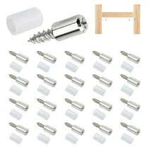 Deyuer 20/50/100Pcs Self-Tapping Screws Cabinet Laminate Support Pins Self Drilling Shelf Pegs with Non-Slip Sleeve for Furniture Bookcase Closet,20PCS