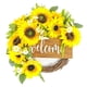 thumbnail image 2 of Corona de Girasol de Imitación, Decoración de Puerta de Bienvenida, Flores de Imitación, Flores Falsas, Puerta de Entrada de Ratán, Decoración Del Hogar, Colgante de Pared, 2 of 7