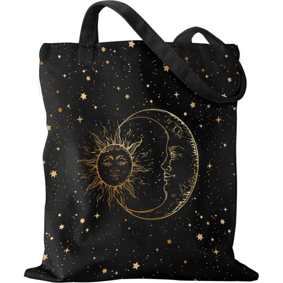 Aesthetic Canvas Tote Bag - Reusable Shoulder Tote Bag for Women Lady Casual Vacation, Shopping, Work, Gym