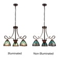 thumbnail image 4 of CHLOE Lighting Victorian-Style 3-Light Antique Dark Bronze Finish Mini Chandelier 25" Wide, 4 of 9