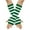 Green, variant on Women Striped Arm Warmers Winter Long Fingerless Gloves Thumbhole Warm Driving Arm Sleeve Mittens