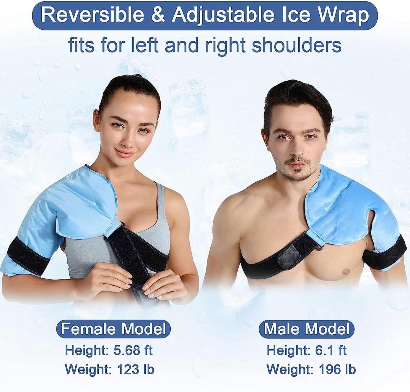 Shoulder Ice Pack Rotator Cuff Cold Therapy, Pain Relief, Reusable Hot Cold Therapy Gel Shoulder Ice Cold Pack for Frozen Shoulder,Sports Injuries,Bursitis, Tendinitis,Surgery Recovery