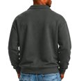 thumbnail image 4 of Men's Polo Collar Sweatshirt Long Sleeve Pullover Top with Chest Pocket Relaxed Casual Fall Sweatshirts, 4 of 6