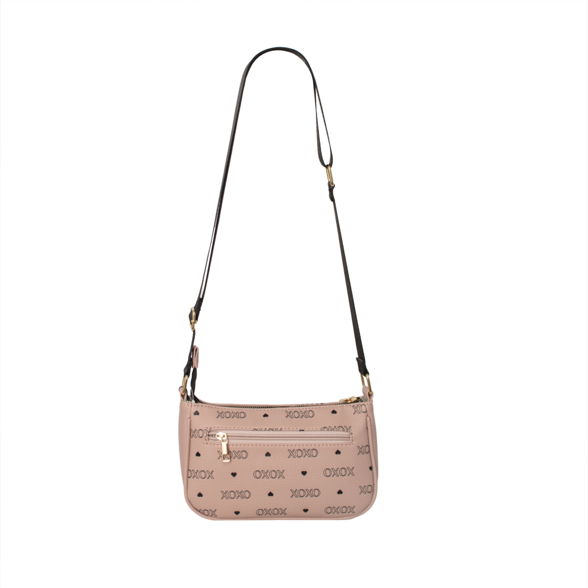 XOXO Medium Rose Urban Heart Cross Body Everyday Handbag with Purse for Women