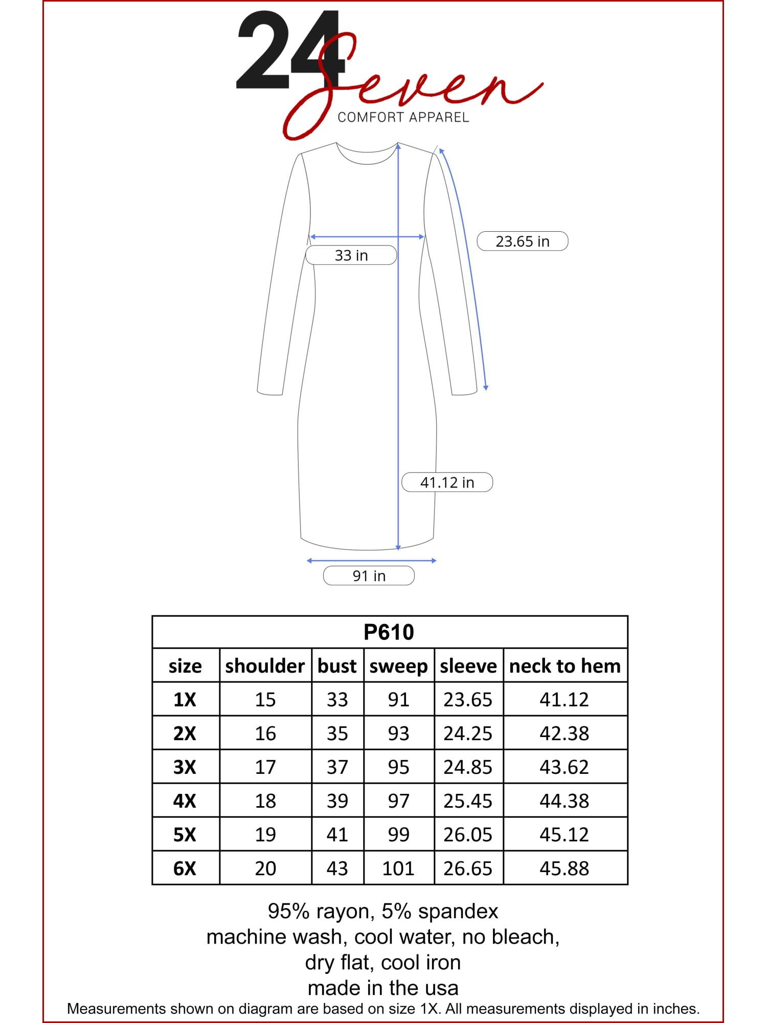 24seven Comfort Apparel Plus Size Classic Long Sleeve Flared Mini Dress