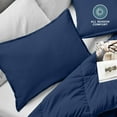 thumbnail image 3 of Bare Home Pillow Sham Set - Premium 1800 Collection - Double Brushed - King, Dark Blue, 3 of 9