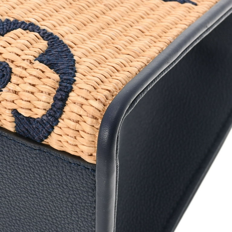 Authenticated Used LOUIS VUITTON Louis Vuitton Monogram On The Go MM Blue  M57723 Ladies Raffia Tote Bag