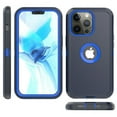 thumbnail image 5 of NIFFPD iPhone 12 /12 Pro Case, Heavy Duty Magnetic Kickstand Car Mount Protection Phone Case Cover for iPhone 12 /12 Pro Dark Blue&Blue, 5 of 5