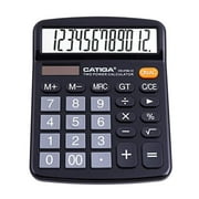 CATIGA CD-2786 12-Digit Home and Office Calculator, Dual Power (Black), CD-2786B