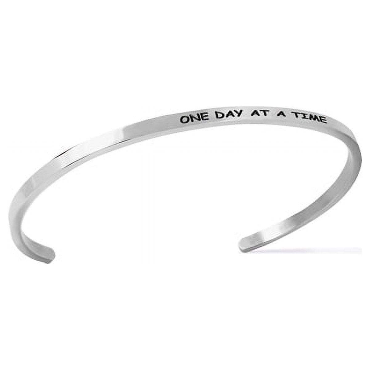 Stainless Steel 8-inch Saying Bracelet