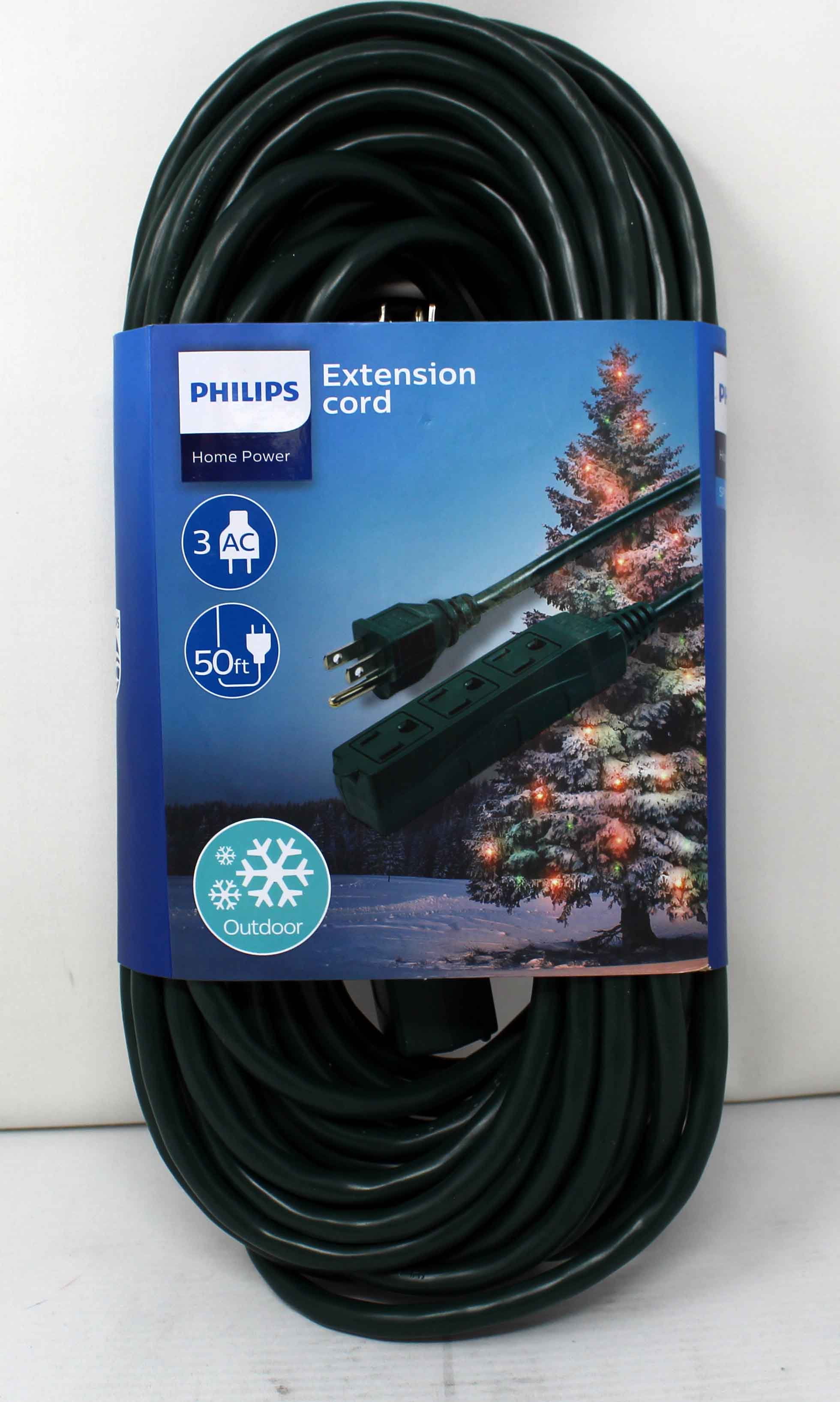 Philips 50 Ft. Outdoor Extension Cord Green