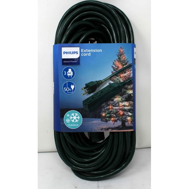 Philips 50 Ft. Outdoor Extension Cord Green