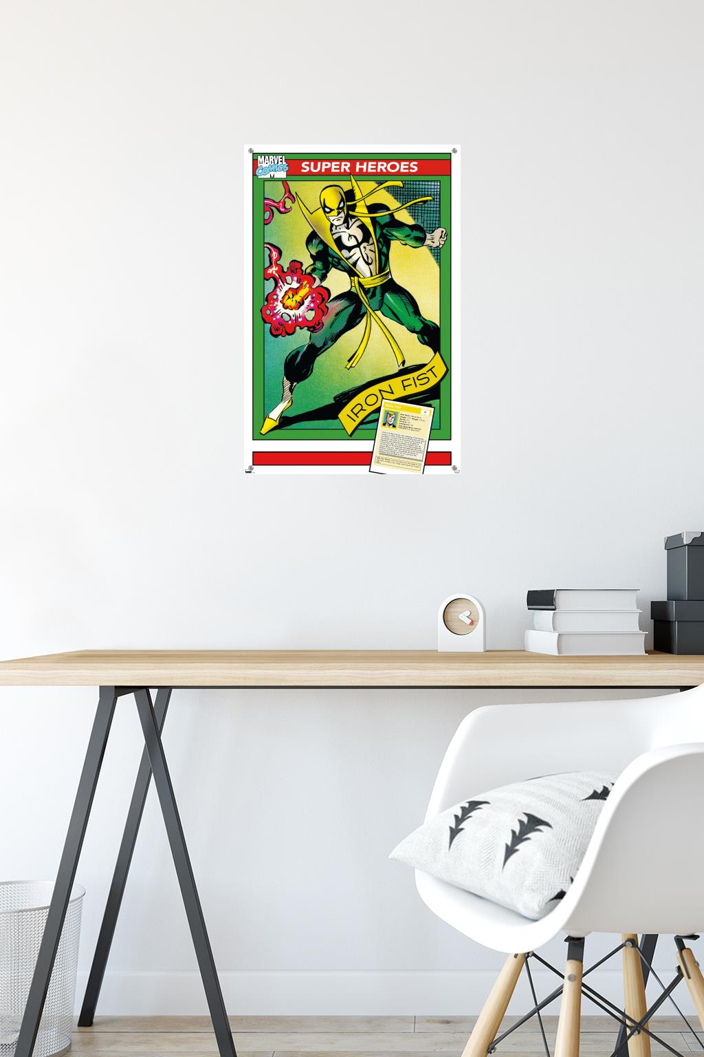 Marvel Trading Cards - Iron Fist Wall Poster with Push Pins, 14.725" x 22.375"