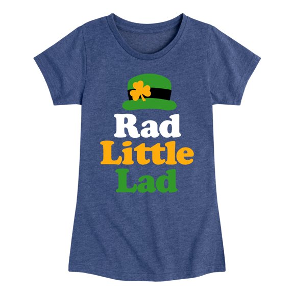 Instant Message - St. Patrick's Day - Rad Little Lad - Toddler And Youth Girls Short Sleeve Graphic T-Shirt