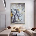 thumbnail image 4 of Elefante de gran tamaño, animal, pintura al óleo 100 % pintada a mano sobre lienzo, imagen decorativa abstracta para la pared de la sala de estar, 4 of 4