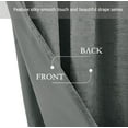 thumbnail image 4 of Chezmoi Collection Parker Premium Textured Velvet Grommet Curtain Set, 2 Panels with 2 Tiebacks, Elegant Bedroom Living Room Darkening Window Treatment, 50" W x 108" L, Silver Gray, 4 of 9