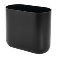 thumbnail image 1 of Funda de plástico ovalada delgada iDesign para papelera, color negro mate, 1 of 5
