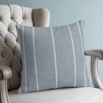 thumbnail image 6 of 20x20 Pillow Covers Set of 2, Blue Striped Throw Pillow Covers Decorative Couch Cushion Case, Farmhouse Linen Texture Line Stripes Microfiber Square Pillowcases for Bedroom Car Living Room, 6 of 9