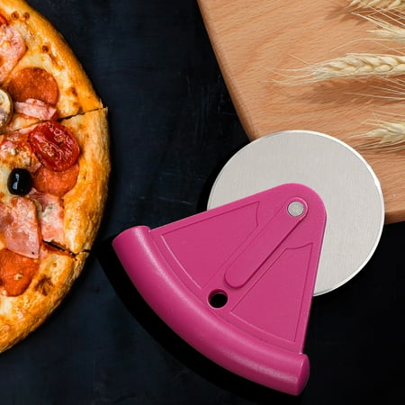

New Practical And Durable Stainless Steel Pizza Slicer With Orange Protective Blade(Red)