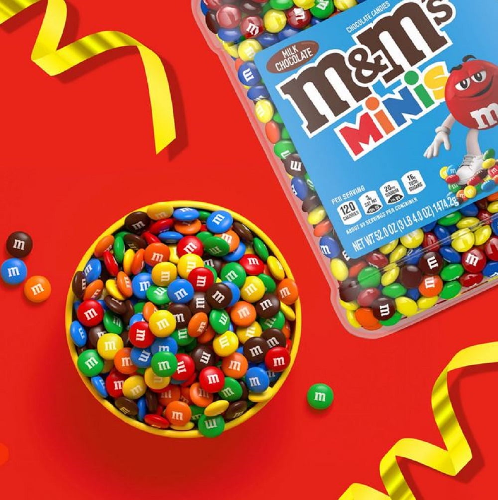 3 Pack | M&M’S Minis Milk Chocolate Candy Resealable Bulk Jar (52 oz.)