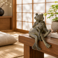 Large Toad Statue Garden Statue Couple Frog Large Lifelike Outdoor Sculpture For Patio ...
