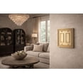 thumbnail image 3 of Rio Salto Estate Collection Brushed Brass Gold Double Rocker 2-Gang 5" x 5" Midsize Metal Light Switch Cover Outlet Cover Decorative Wall Plates Luxury Home Hardware, 3 of 9