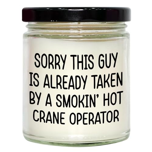 Crane Operator Gifts for Him Funny 9oz Vanilla Soy Candle Graduation Present