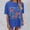 Blue, variant on Graphic Tees for Women T-Shirts Oversized Graphic Print Shirts for Women – Casual Tops Tee with Artwork Blue M