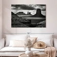 thumbnail image 2 of Elephant Stock Bw Monument Valley National Park Wall Art - Horizontal Canvas Wall Art - Living Room Wall Decor - Nature Canvas - Black And Gray Decor - 48" x 32", 2 of 8