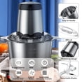 thumbnail image 4 of Aoresac Procesador de alimentos eléctrico/Picador de alimentos/Picadora de carne eléctrica con 2 juegos, 4 of 6